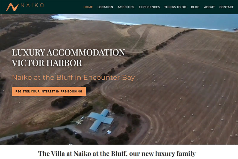 website design website for holiday rental accommodation
