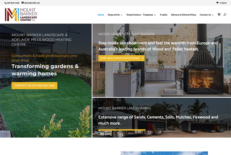 web design Mount Barker Landscape supplies