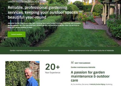 web design for garden services Adelaide
