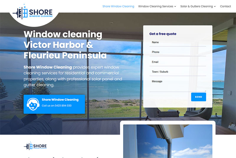 web redesign for window cleaning business Victor Harbor